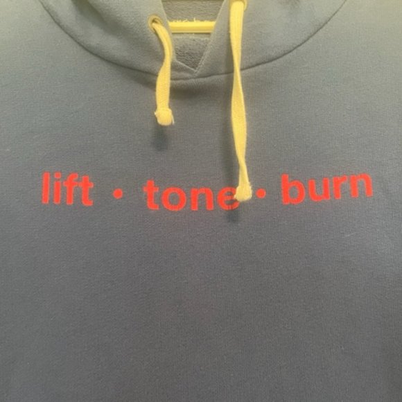 Pure Barre blue and red "classic" style hoodie. Size L. - Picture 5 of 7